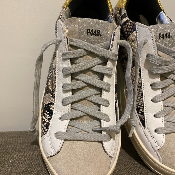 P448 Women's John Snakeskin Sneakers - Picture 4 of 14